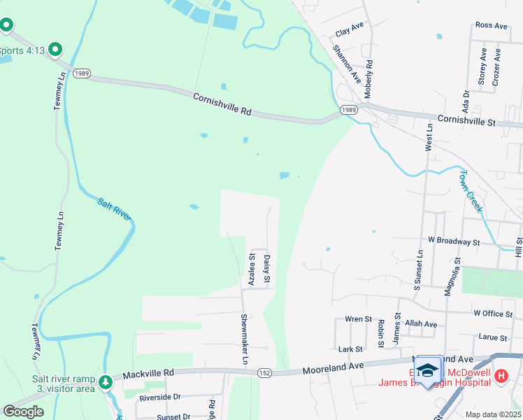 map of restaurants, bars, coffee shops, grocery stores, and more near 182 Daisy Street in Harrodsburg