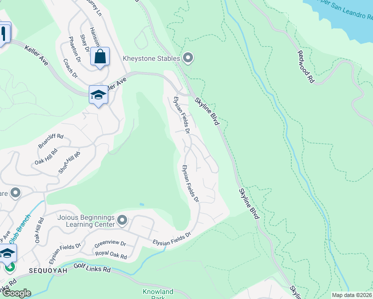 map of restaurants, bars, coffee shops, grocery stores, and more near 29 Ironwood in Oakland