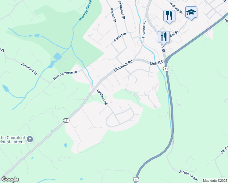 map of restaurants, bars, coffee shops, grocery stores, and more near 35 Chamberlain Loop in Lexington