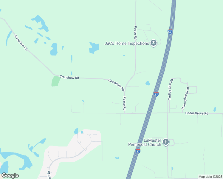 map of restaurants, bars, coffee shops, grocery stores, and more near 11657 Pease Road in Marion