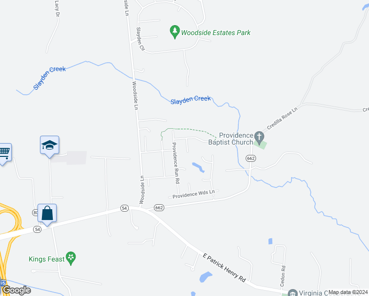 map of restaurants, bars, coffee shops, grocery stores, and more near 13713 Winston Trail Circle in Ashland
