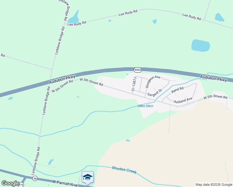 map of restaurants, bars, coffee shops, grocery stores, and more near 5644 West 5th Street Road in Owensboro