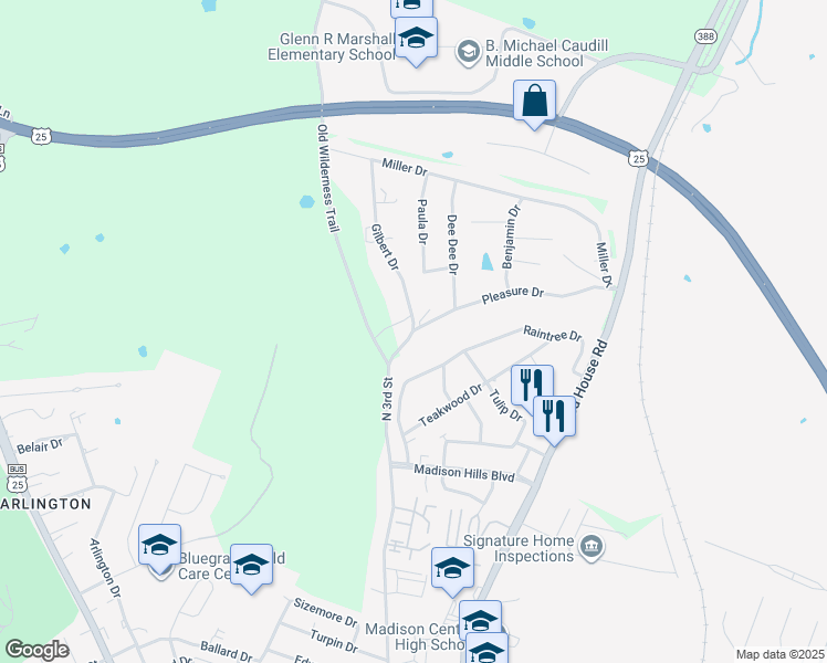 map of restaurants, bars, coffee shops, grocery stores, and more near 903 Gilbert Drive in Richmond