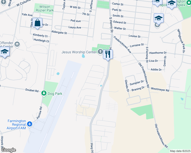 map of restaurants, bars, coffee shops, grocery stores, and more near 124 Buck Mountain Drive in Farmington