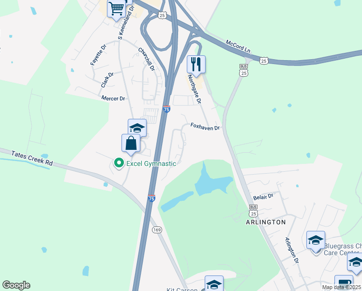 map of restaurants, bars, coffee shops, grocery stores, and more near 1645 Foxhaven Drive in Richmond