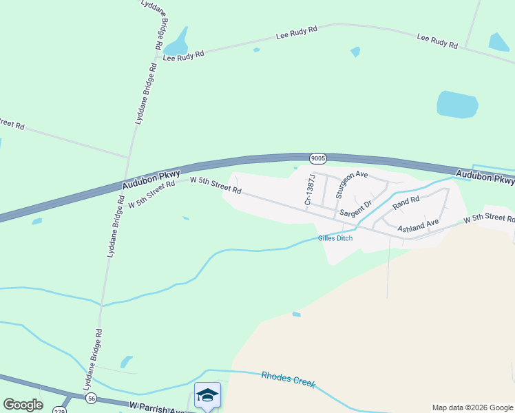 map of restaurants, bars, coffee shops, grocery stores, and more near 5644 West 5th Street Road in Owensboro