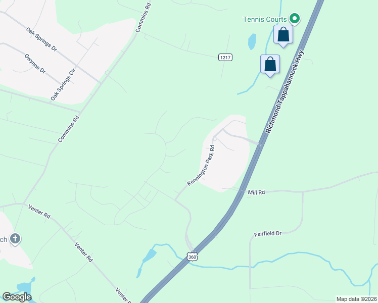 map of restaurants, bars, coffee shops, grocery stores, and more near 2212 Sara Ann Court in Aylett