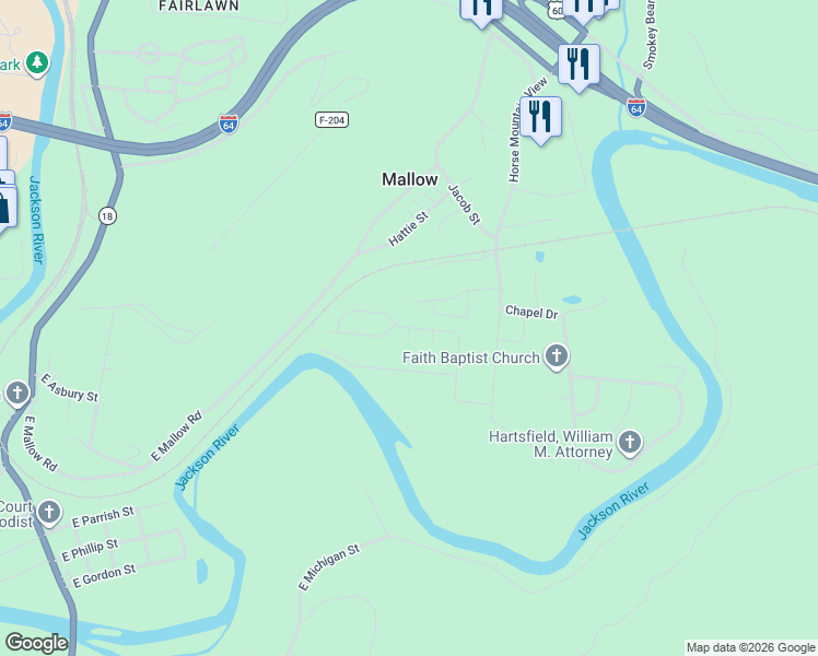 map of restaurants, bars, coffee shops, grocery stores, and more near State Route 1208 in Covington