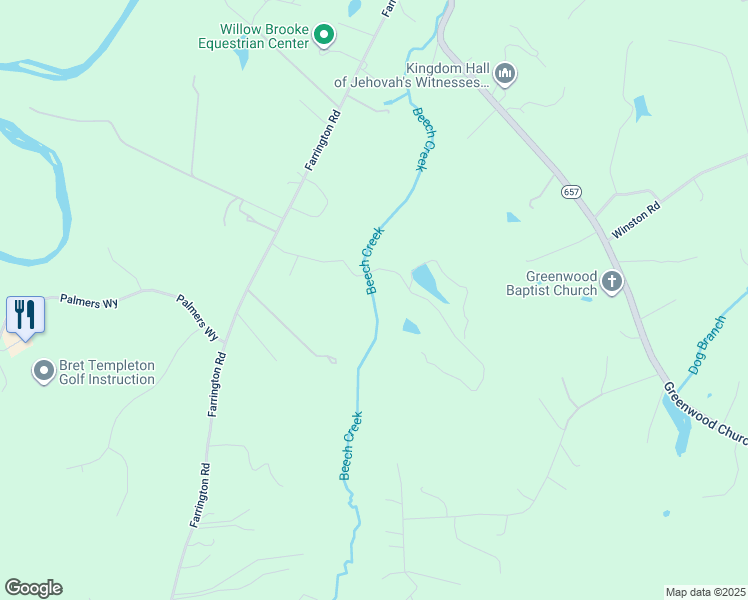 map of restaurants, bars, coffee shops, grocery stores, and more near 13242 Farrington Road in Ashland