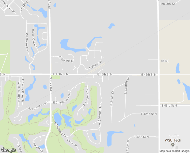 map of restaurants, bars, coffee shops, grocery stores, and more near 8612 E 44th Street North in Wichita