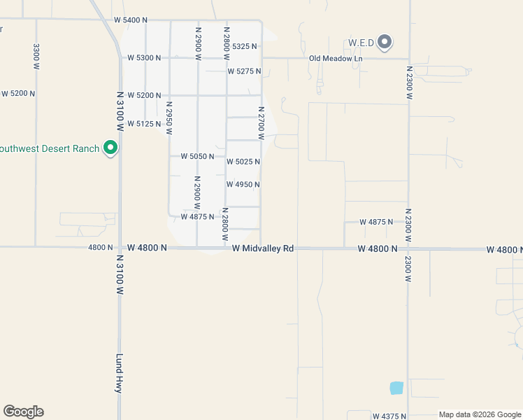 map of restaurants, bars, coffee shops, grocery stores, and more near 2714 West 4900 North in Cedar City