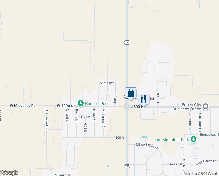 map of restaurants, bars, coffee shops, grocery stores, and more near 4922 Bald Eagle Drive in Enoch