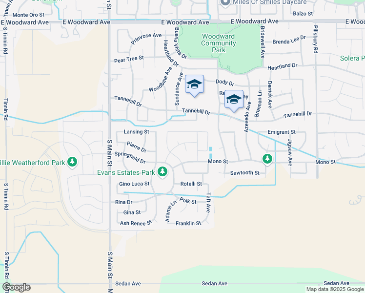 map of restaurants, bars, coffee shops, grocery stores, and more near 490 Camelot Drive in Manteca