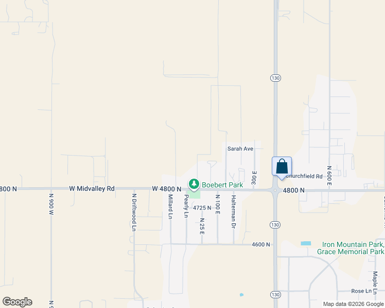 map of restaurants, bars, coffee shops, grocery stores, and more near 4939 North 10 East in Enoch