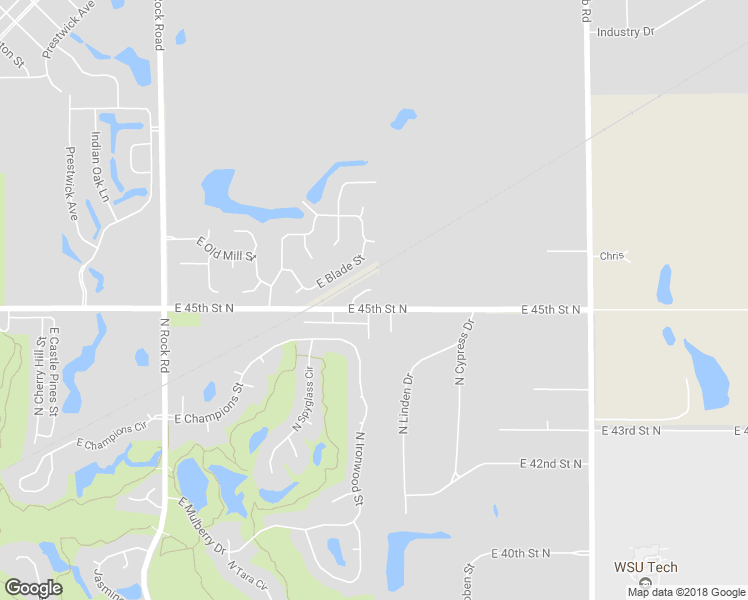 map of restaurants, bars, coffee shops, grocery stores, and more near 4614 North Ironwood Circle in Wichita