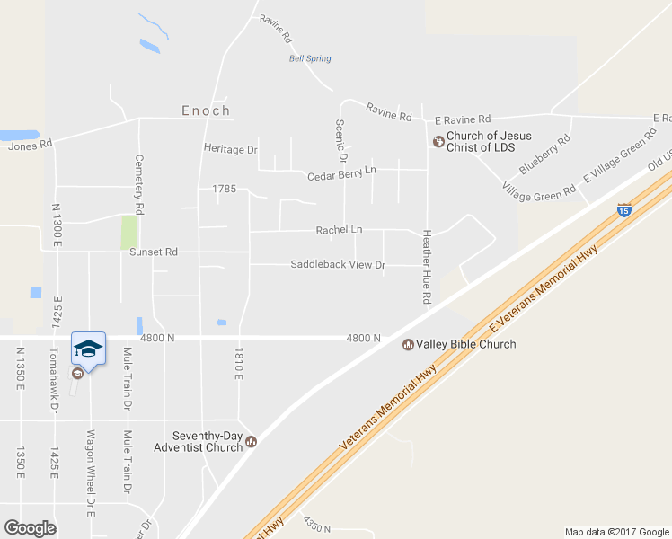 map of restaurants, bars, coffee shops, grocery stores, and more near 2010 Saddleback View Drive in Enoch