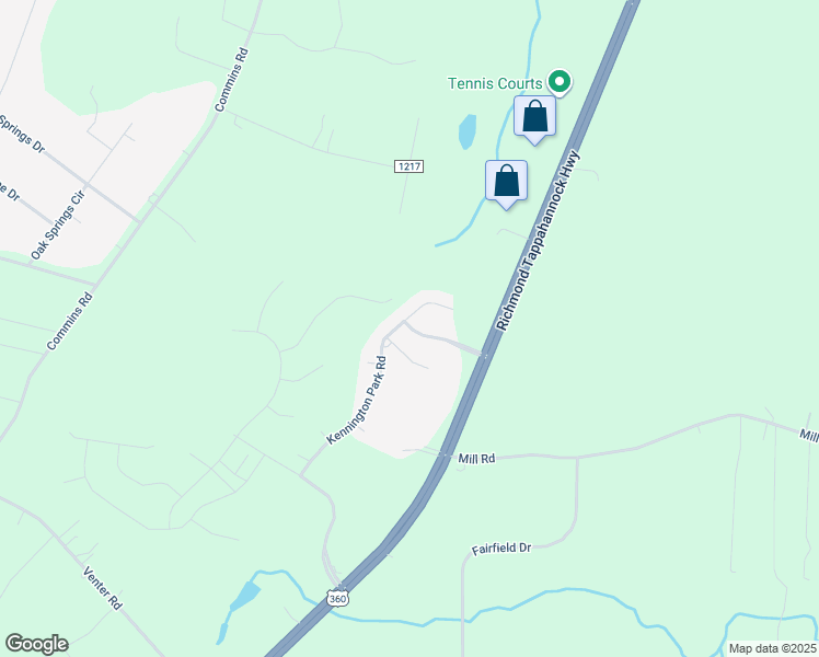 map of restaurants, bars, coffee shops, grocery stores, and more near 1958 Kennington Park Road in Aylett