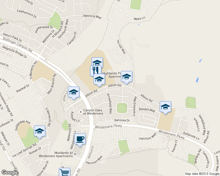 map of restaurants, bars, coffee shops, grocery stores, and more near 313 Adelaide Hills Court in San Ramon