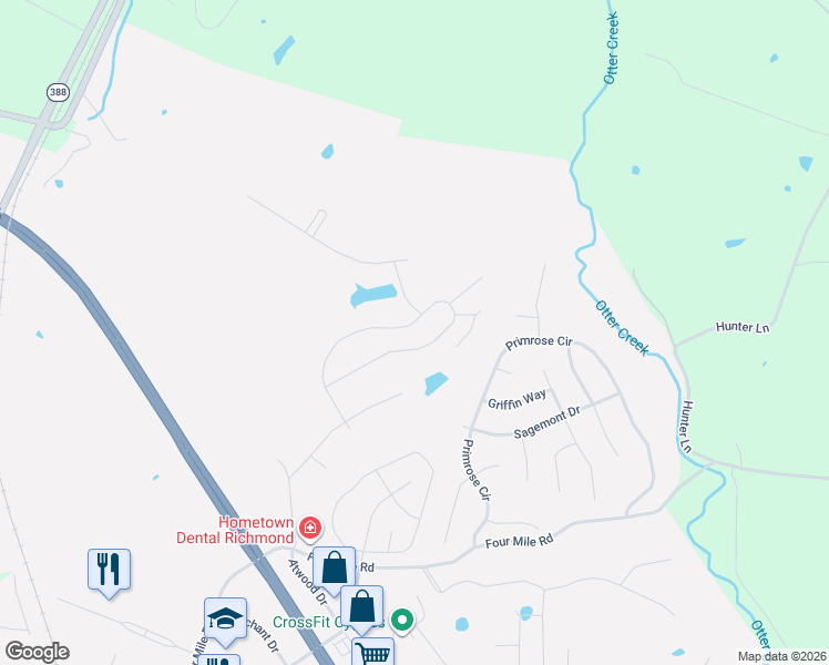 map of restaurants, bars, coffee shops, grocery stores, and more near 541 Ryan Drive in Richmond