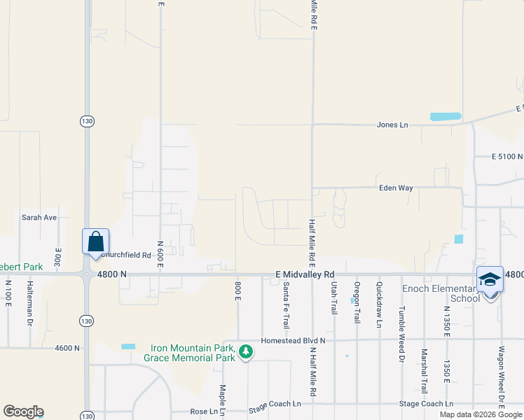 map of restaurants, bars, coffee shops, grocery stores, and more near in Enoch