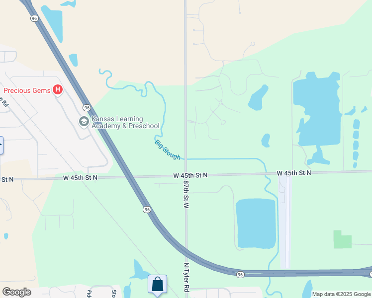 map of restaurants, bars, coffee shops, grocery stores, and more near 4698 87th Street West in Maize