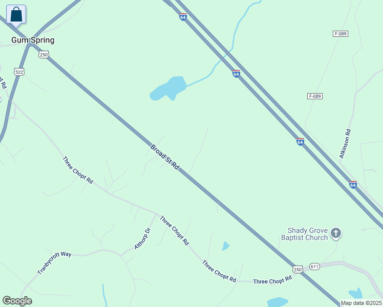 map of restaurants, bars, coffee shops, grocery stores, and more near 3024 Broad Street Road in Gum Spring
