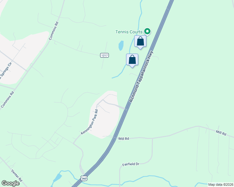 map of restaurants, bars, coffee shops, grocery stores, and more near 4741 Kennington Park Road in Aylett