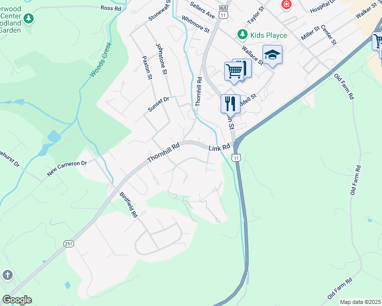 map of restaurants, bars, coffee shops, grocery stores, and more near 841 Shenandoah Road in Lexington