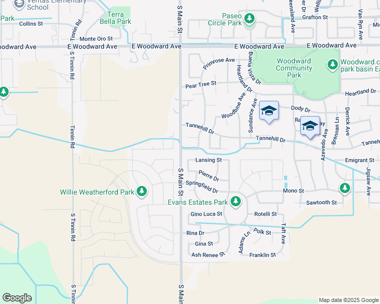 map of restaurants, bars, coffee shops, grocery stores, and more near 148 Legacy Street in Manteca