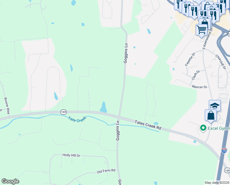 map of restaurants, bars, coffee shops, grocery stores, and more near 4023 Goggins Lane in Richmond