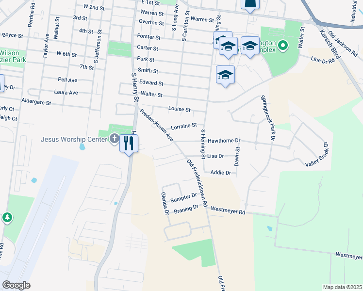 map of restaurants, bars, coffee shops, grocery stores, and more near 100 Hawthorne Drive in Farmington