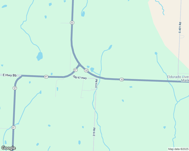 map of restaurants, bars, coffee shops, grocery stores, and more near 9060 319 Road in El Dorado Springs