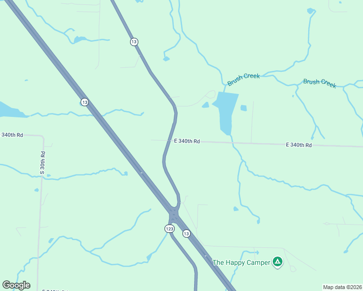 map of restaurants, bars, coffee shops, grocery stores, and more near 378 East 340th Road in Humansville