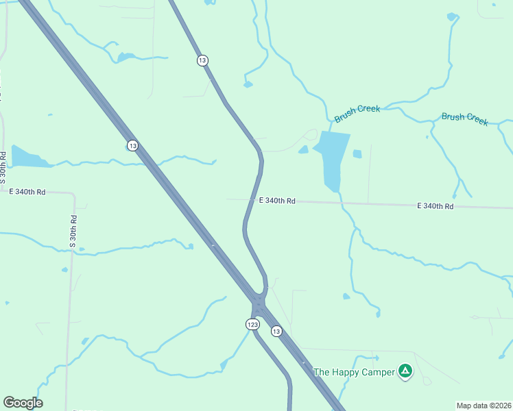 map of restaurants, bars, coffee shops, grocery stores, and more near 378 East 340th Road in Humansville