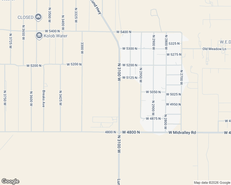 map of restaurants, bars, coffee shops, grocery stores, and more near 5031 North Lund Highway in Cedar City