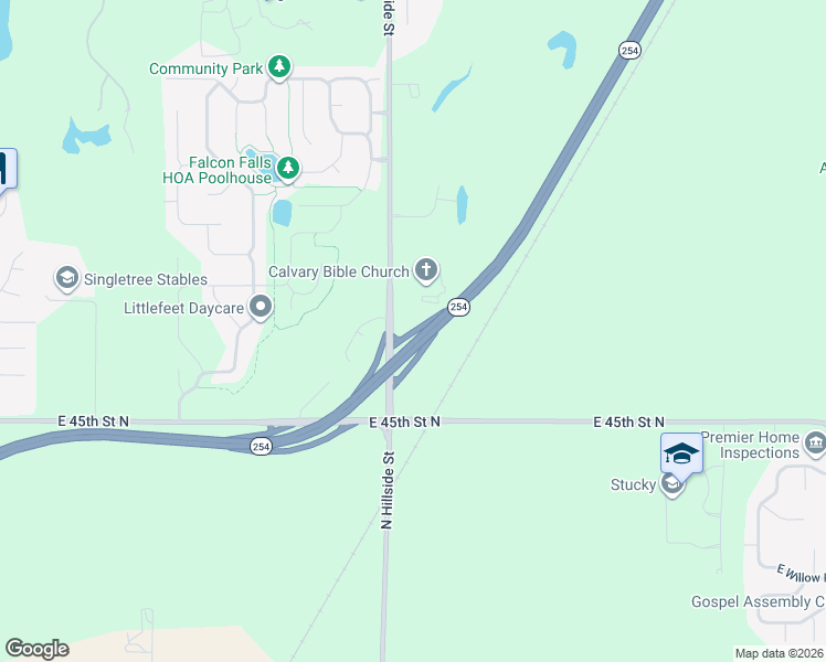 map of restaurants, bars, coffee shops, grocery stores, and more near 4768 North Hillside Street in Wichita