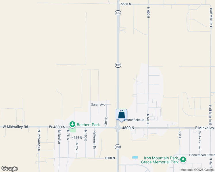 map of restaurants, bars, coffee shops, grocery stores, and more near 4967 Matheson Way in Enoch