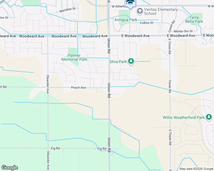 map of restaurants, bars, coffee shops, grocery stores, and more near 20821 South Union Road in Manteca