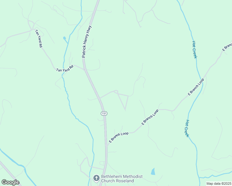 map of restaurants, bars, coffee shops, grocery stores, and more near Meadowbrook Lane in Nelson County