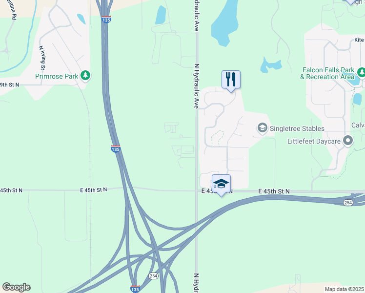map of restaurants, bars, coffee shops, grocery stores, and more near 4815 North Hydraulic Street in Park City