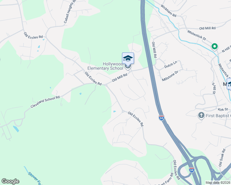 map of restaurants, bars, coffee shops, grocery stores, and more near 660 Old Eccles Road in Beckley