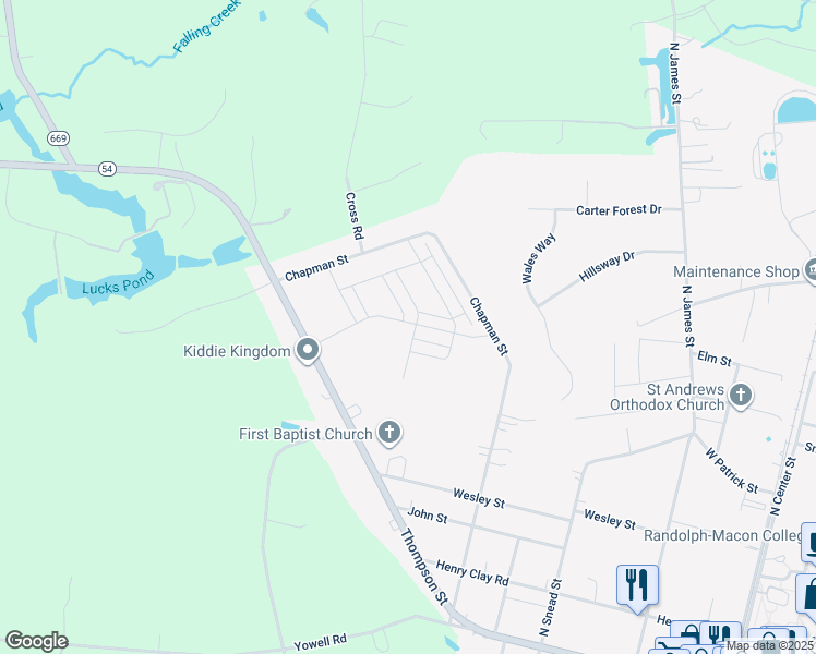 map of restaurants, bars, coffee shops, grocery stores, and more near 113 Evington Lane in Ashland