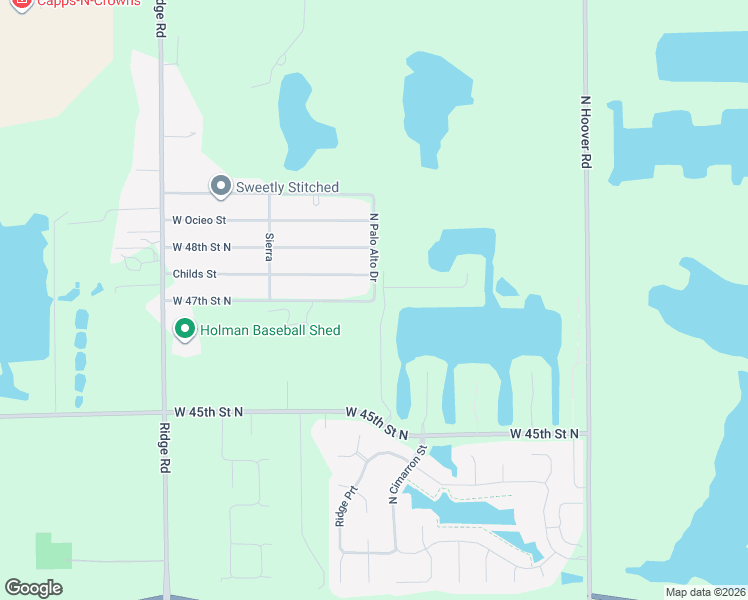 map of restaurants, bars, coffee shops, grocery stores, and more near 4801 Palo Alto Street in Wichita