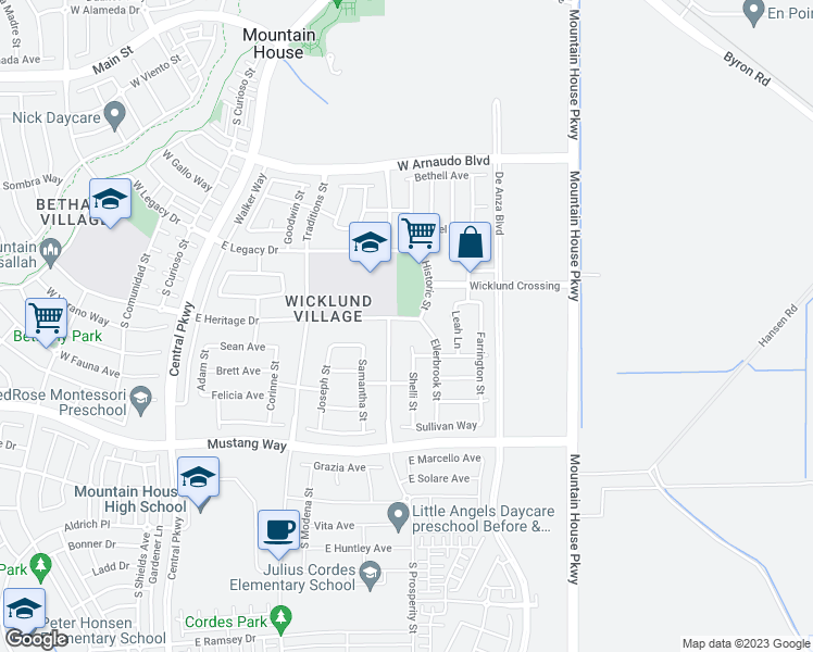 map of restaurants, bars, coffee shops, grocery stores, and more near 436 East Heritage Drive in Tracy