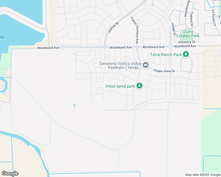 map of restaurants, bars, coffee shops, grocery stores, and more near 3199 Volanti Drive in Manteca