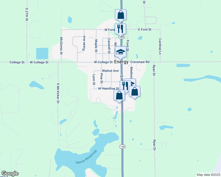 map of restaurants, bars, coffee shops, grocery stores, and more near 398 Walker St in Energy
