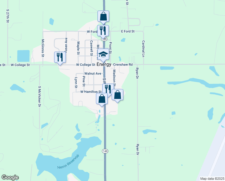 map of restaurants, bars, coffee shops, grocery stores, and more near 100-398 Madison St in Energy