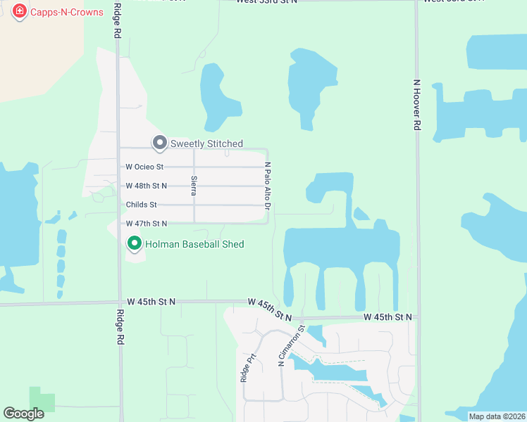 map of restaurants, bars, coffee shops, grocery stores, and more near 4825 Palo Alto Street in Wichita