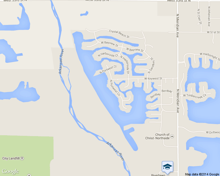 map of restaurants, bars, coffee shops, grocery stores, and more near 4817 North Portwest Circle in Wichita