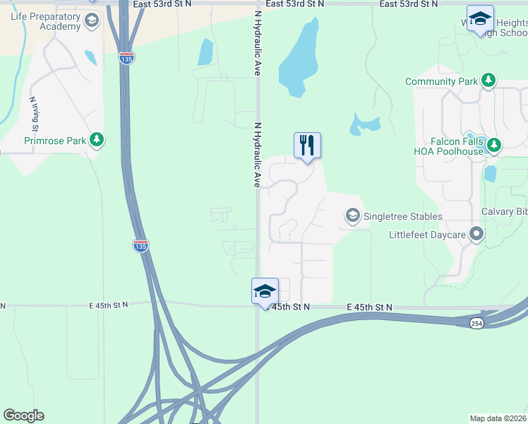 map of restaurants, bars, coffee shops, grocery stores, and more near 4827 North Wyndham Road in Park City